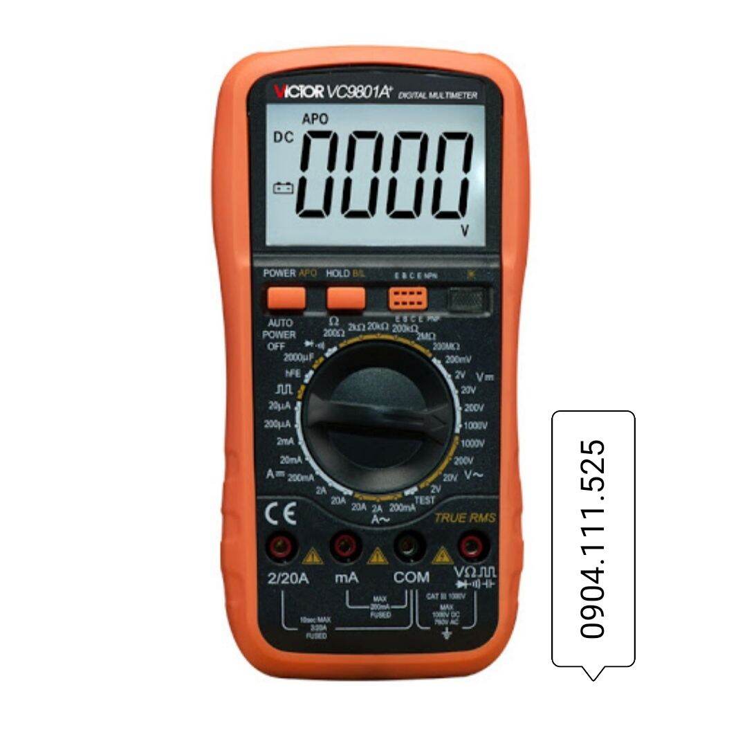[HCM]Đồng hồ vạn năng VICTOR VC-9801A+