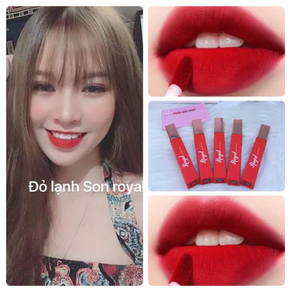 Son kem lì royal lipstick màu đỏ lạnh