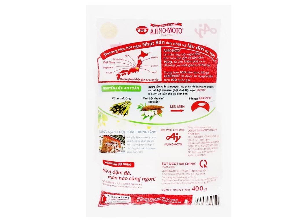 Bột ngọt hạt lớn Ajinomoto gói 400g