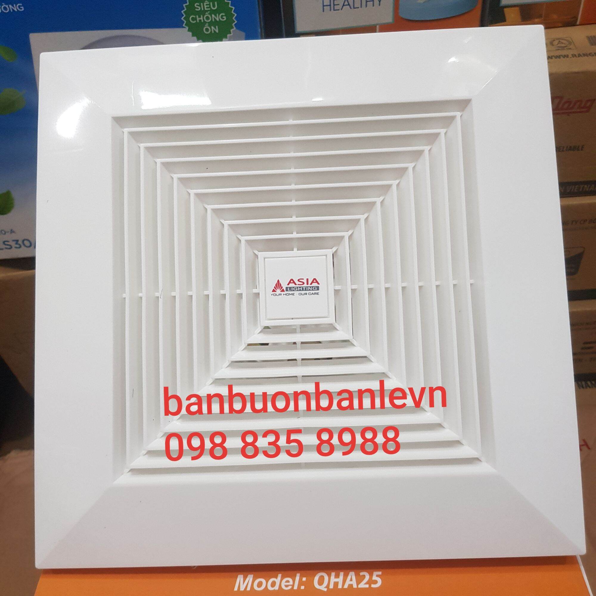 QUẠT HÚT GIÓ  ÂM TRẦN CAO CẤP 36W  ASIA LIGHTING -  Bảo hành 2 năm QHA25