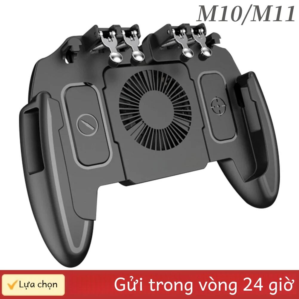 Tay Cầm Chơi Game Di Động PUBG 6 Ngón Tay Có Quạt Làm Mát Bộ Điều Khiển Cần Điều Khiển Kích Hoạt L1R1 Cho iOS & Android Tương Thích Với Call Of Duty Mobile