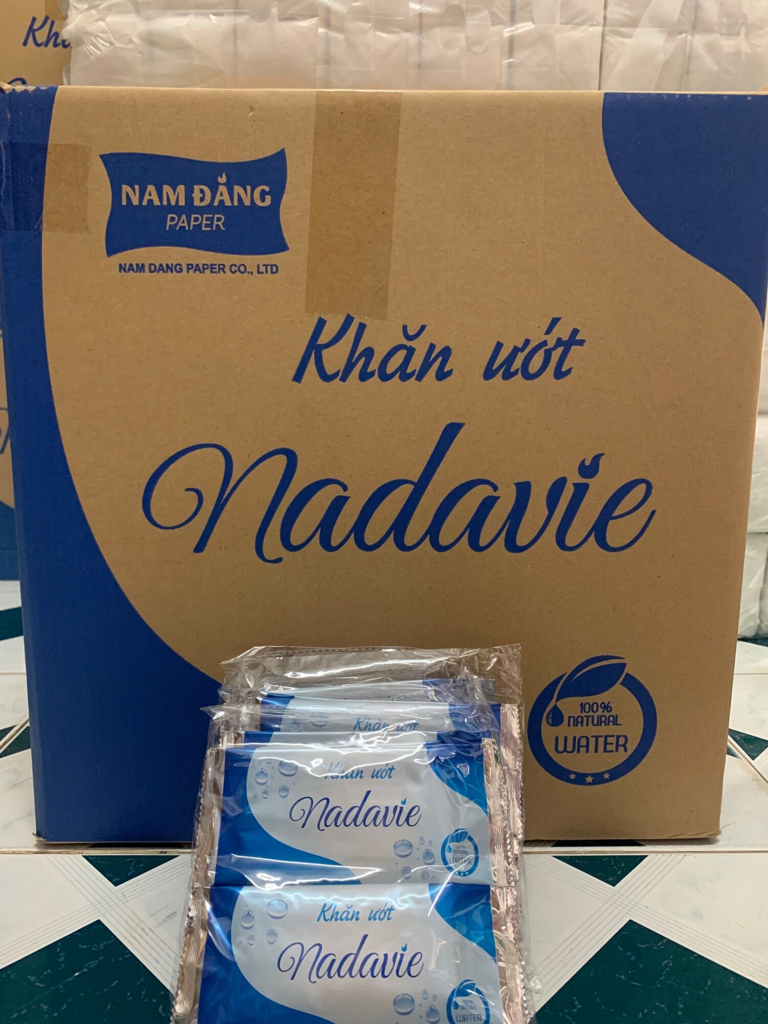 COMBO 100 CÁI KHĂN LẠNH XANH BIỂN DÀY NADAVIE
