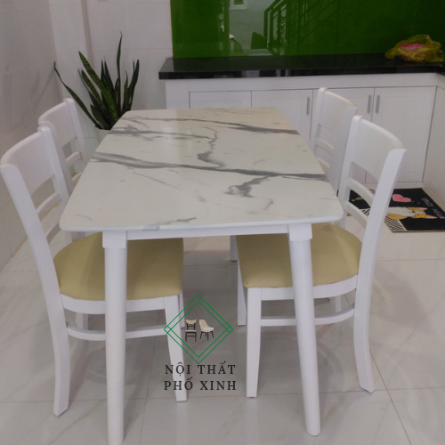 Bộ bàn ăn giả đá 4 ghế hcm, biên hòa, bình dương