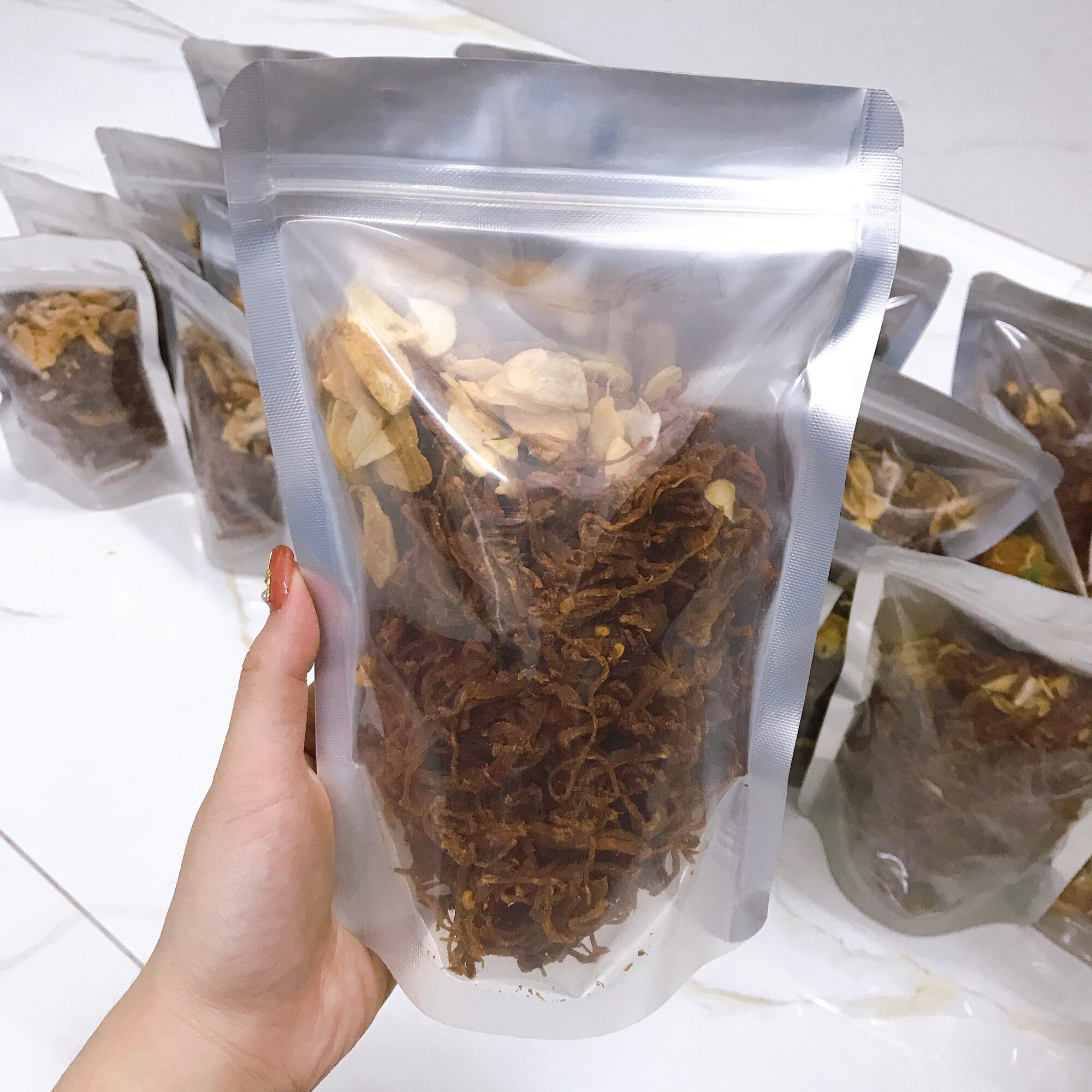500G Khô heo cháy tỏi loại 1