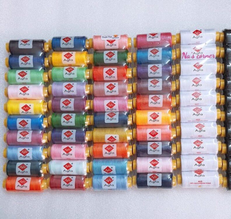 Chỉ khâu lốc 10 cuộn mix màu