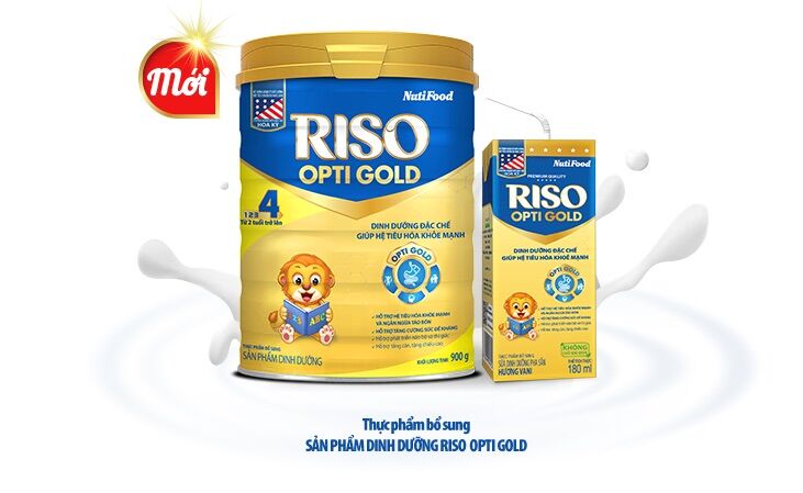 Sữa nutifood riso opti gold 4 850g - cho bé từ 2-6 tuổi