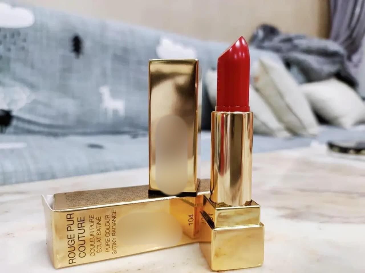 Son thỏi ysl màu 104 đỏ thuần pha cam