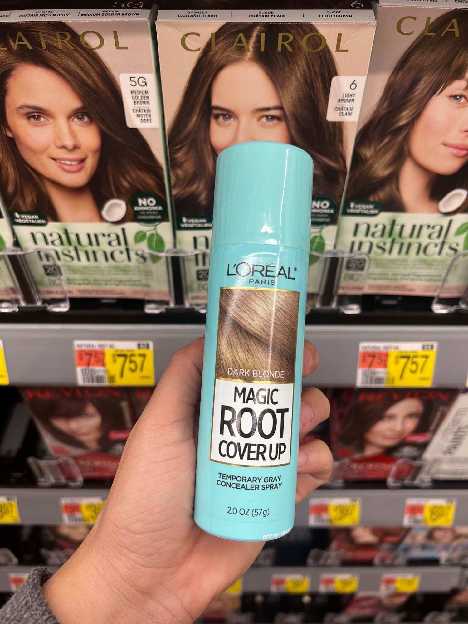 Mua tại Mỹ - Xịt nhuộm phủ chân tóc bạc tạm thời Loreal Paris Magic Root Cover Up