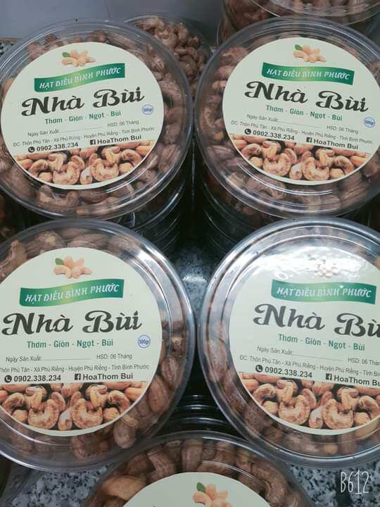 1 hộp (500gr)  hạt Điều Rang Muối Bình Phước loại A