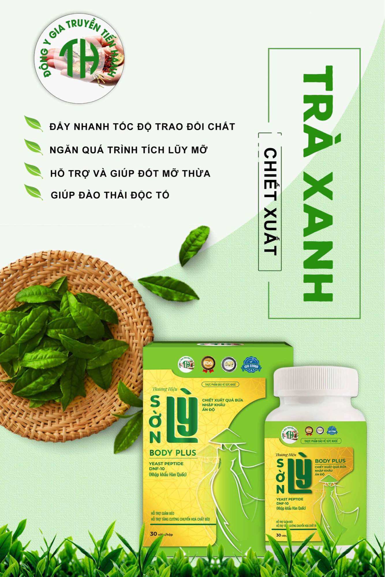[Tặng VitC ] Thảo Mộc Giảm cân Sờn Lỳ Dành Cho Cơ Địa Chai Nhờn