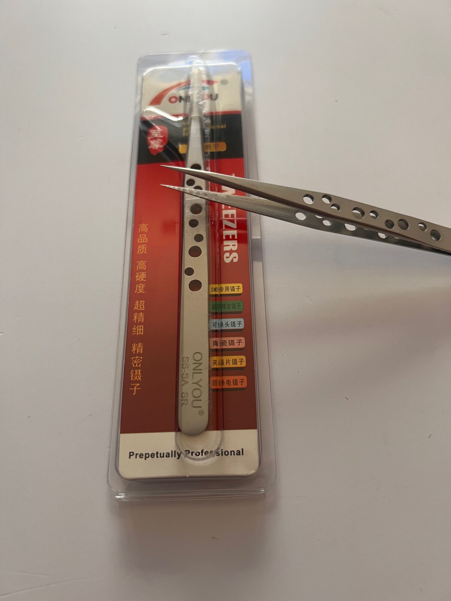 Nhíp nhặt lông Yến 9 lỗ Thẳng Set 10 cây