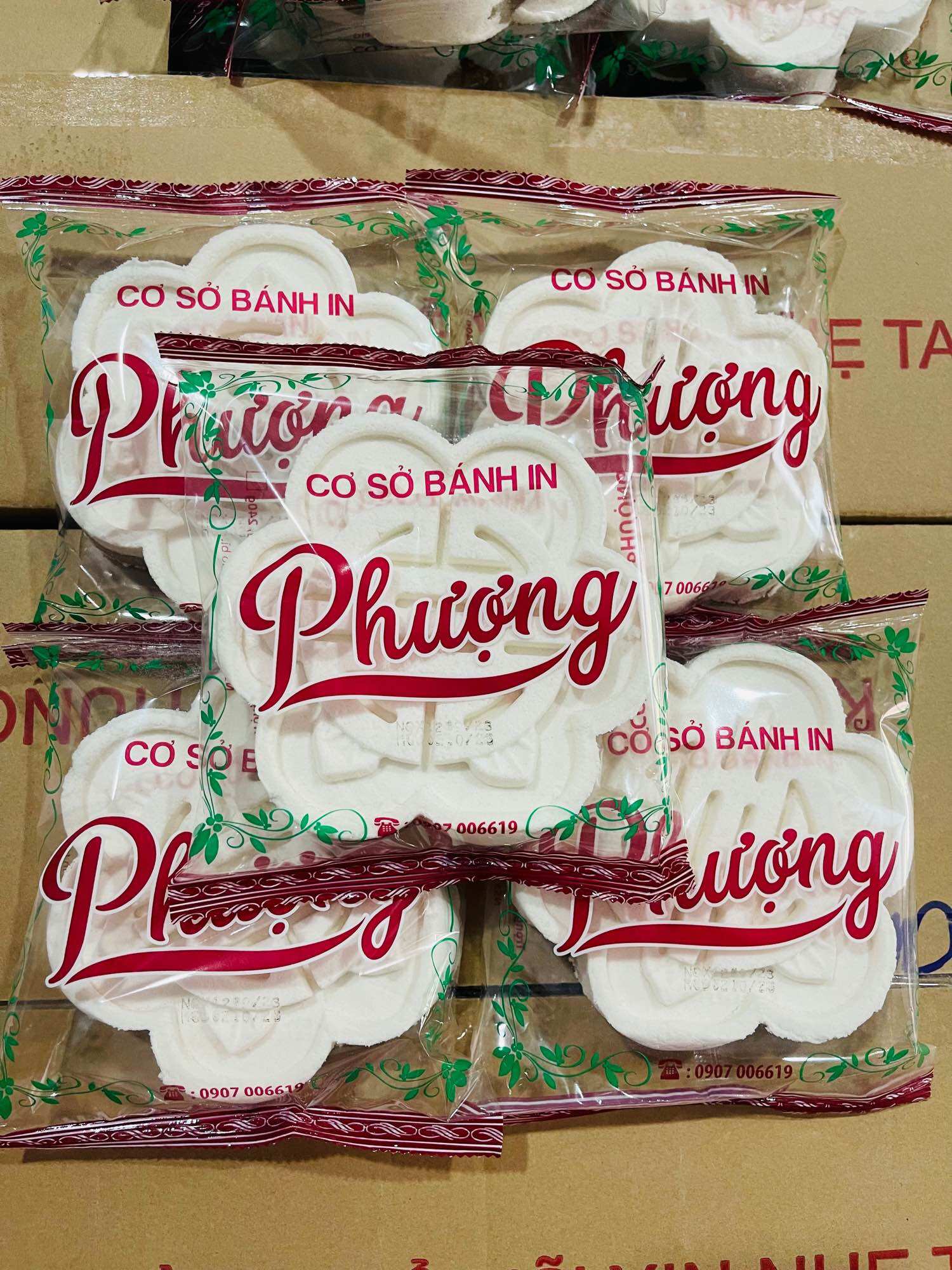 Bánh In Dừa Non Phượng Combo 5 Cái