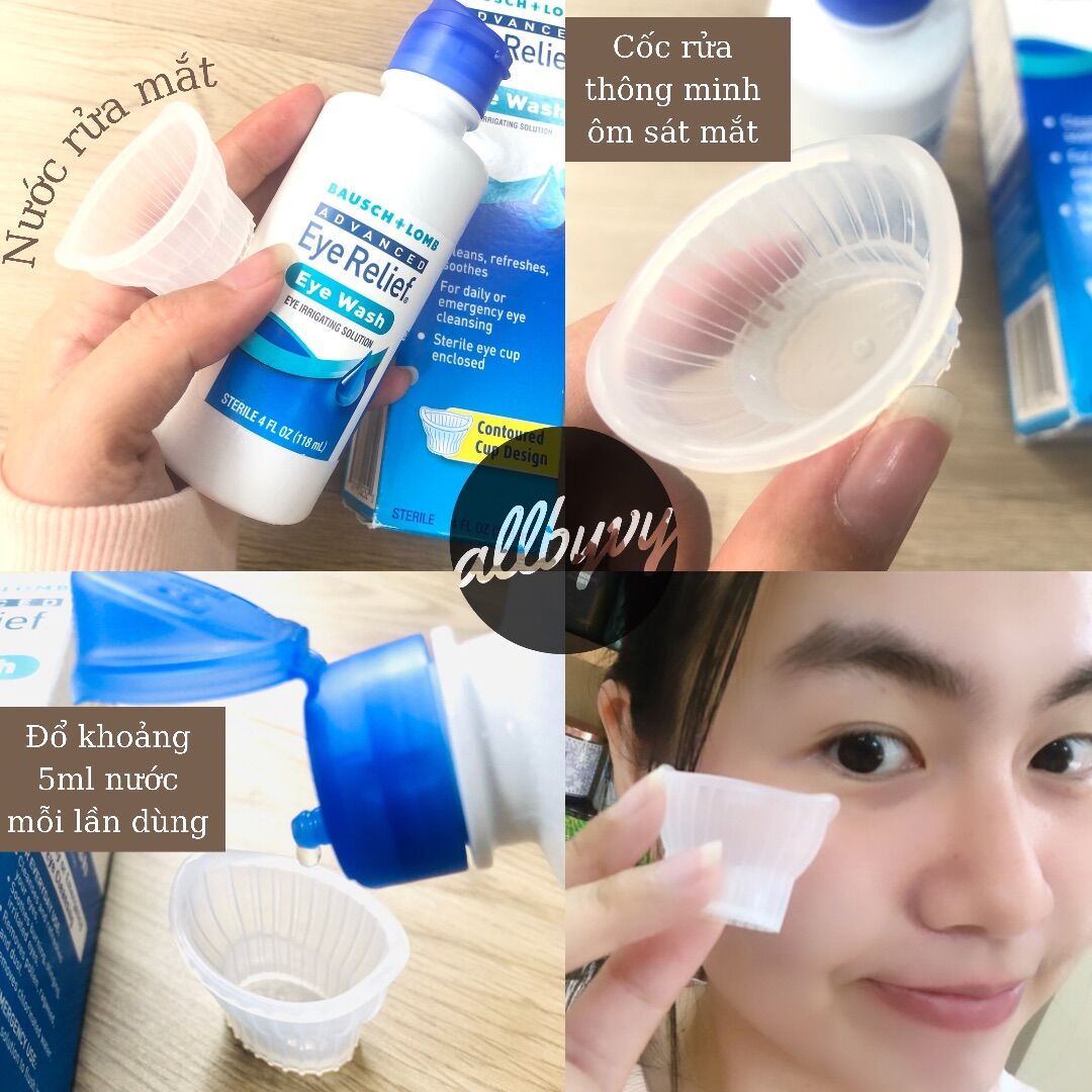 allbyvy | Nước rửa mắt Bausch Lomb Advance Eye Relief