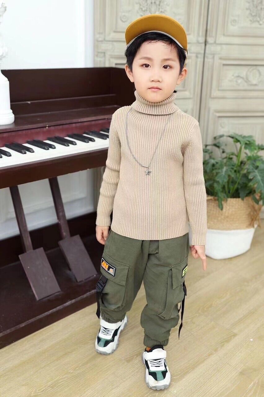 Áo len cao cổ cho bé trai và gái