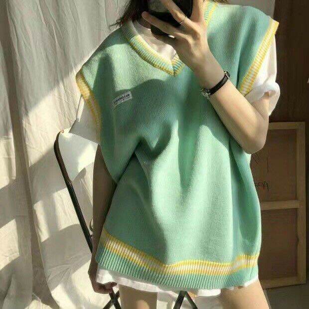 Áo len gile nữ , kiểu dáng Hàn quốc ( không kèm áo trong )