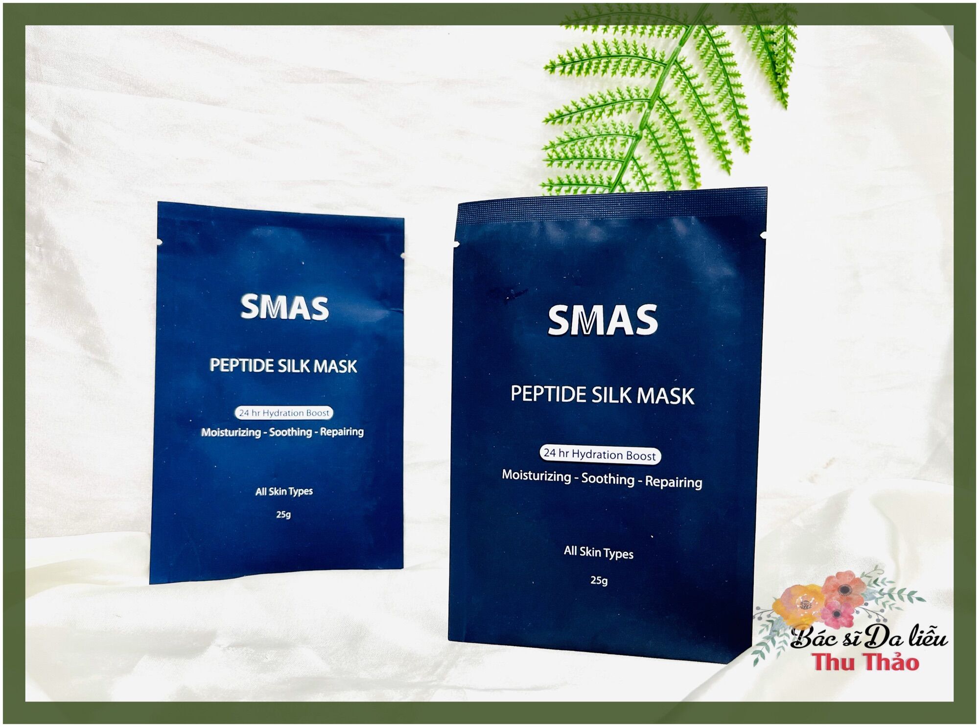 Mặt nạ dưỡng và phục hồi da smas peptide silk mask