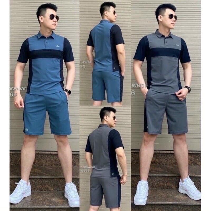 Bộ thể thao nam polo cổ bẻ