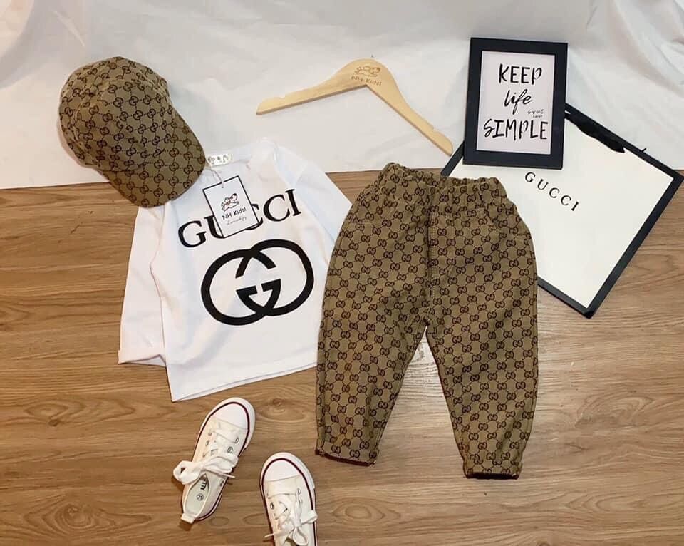Set GUCCI kèm nón cho bé trai/ bé gái