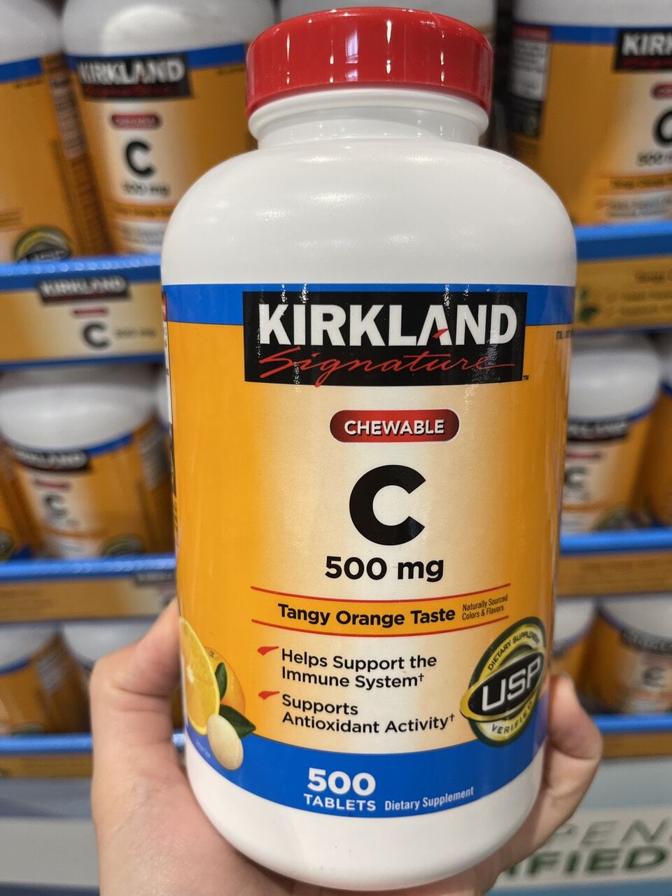 Viên ngậm c kirkland 500mg 500 viên