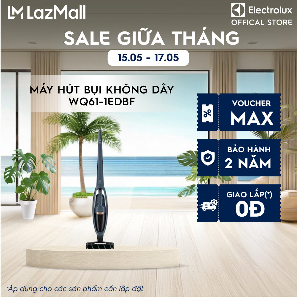 Máy hút bụi không dây Electrolux 18V Well Q6 - WQ61-1EDBF - Thiết kế 2 trong 1 tiện dụngloại bỏ 