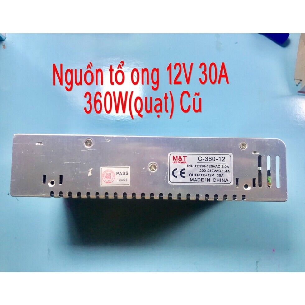 (hàng chất lượng )NGUỒN TỔ ONG 12v 30A(360w)(quạt)cũ