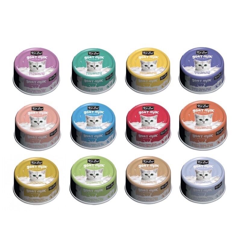 Pate lon KITCAT GOATMILK sữa dê cho mèo - lon 70gr