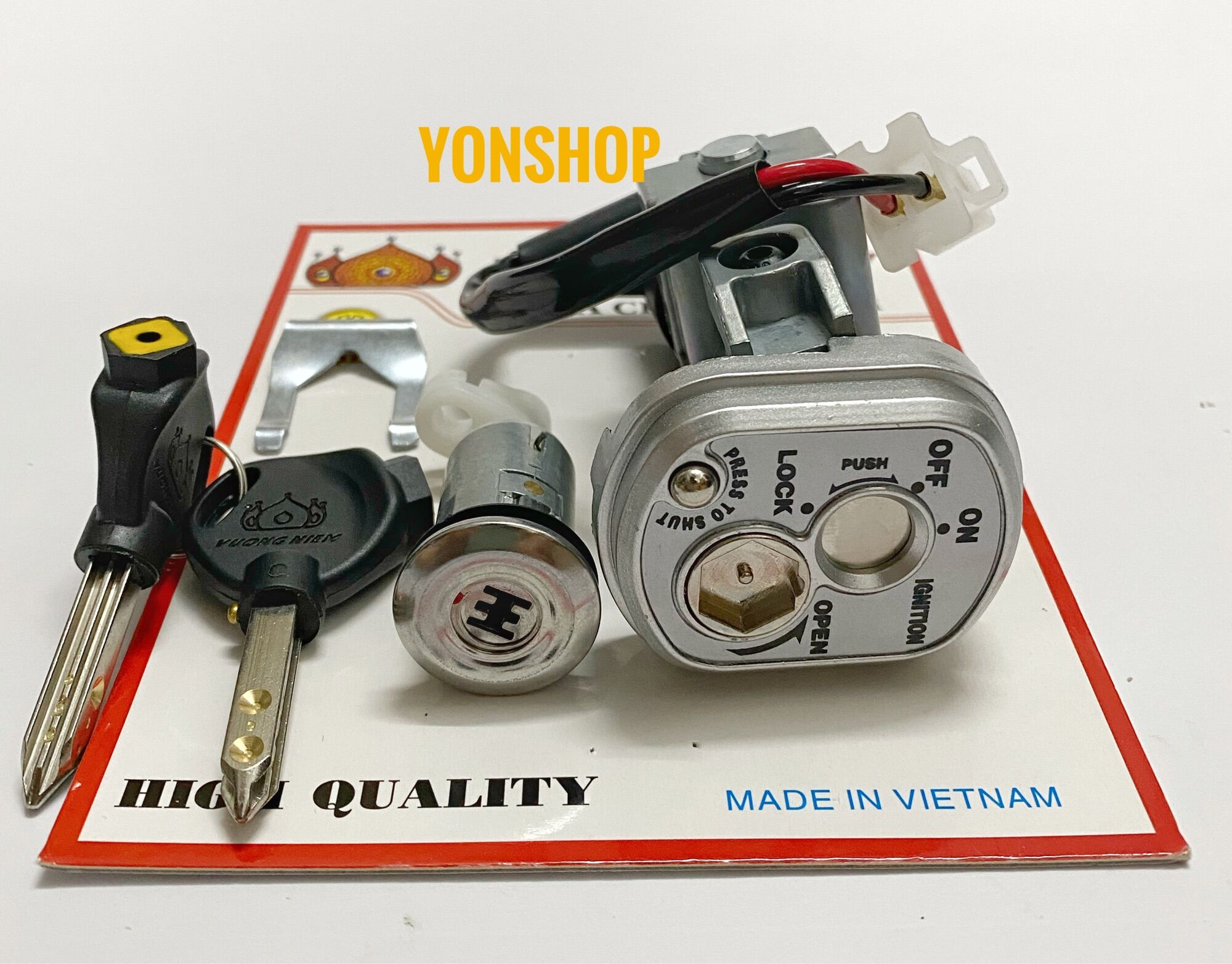 Bộ Ổ Khoá Xe Vision Chìa 6 Cạnh Chống Trộm Hàng Cao Cấp Chính Hãng VƯƠNG NIỆM