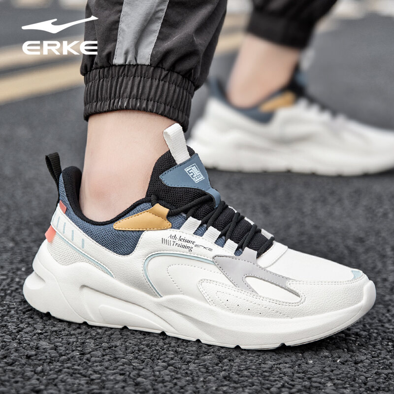 Giày Thể Thao Nam Erke Retro Winter Running Shoes Surface Leather Casual Men's Shoes Flagship Store 