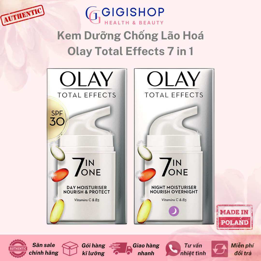 Kem dưỡng da ngăn ngừa lão hoá olay total effects 7in1 day/night 50ml