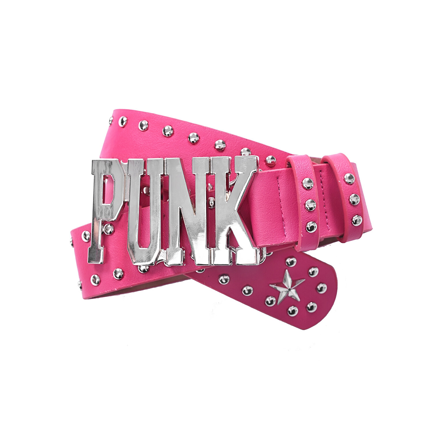 Thắt lưng da đinh tán ngôi sao phong cách tối tăm tự làm mưa nhỏ yubaby thắt lưng đường phố punk rock siêu tiết kiệm tính cổ điển