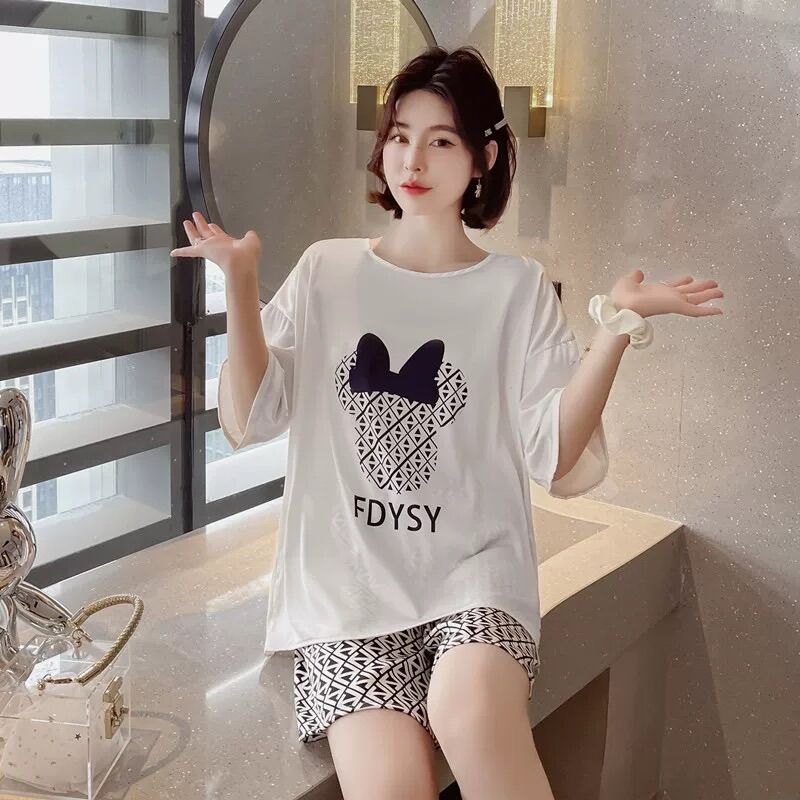 Bộ mặc nhà cộc tay, đồ bộ piajama mặc hè
