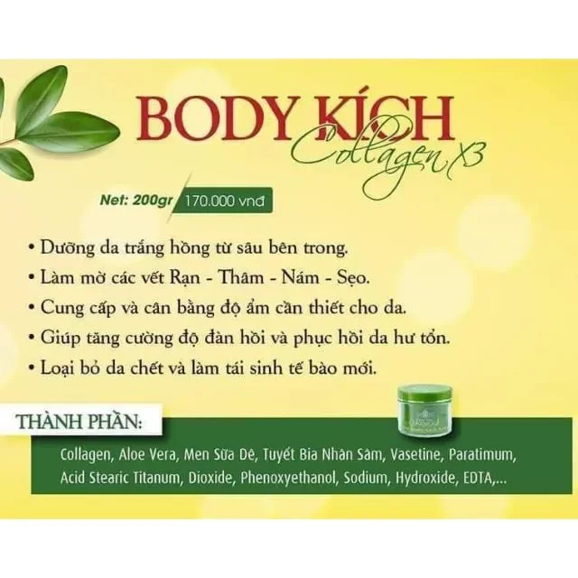 [Cam Kết Chính Hãng Mẫu Mới] Kem Body Kích Trắng Collagen X3 , Kem Collagen X3, Kem Body Giáng Kiều