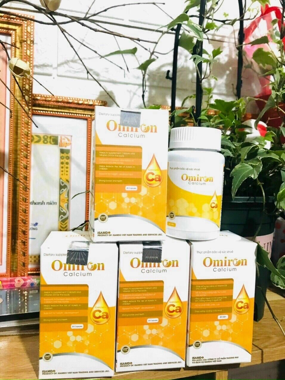 5 hộp omiron ( tặng 1 hộp evi plus tăng chiều cao)