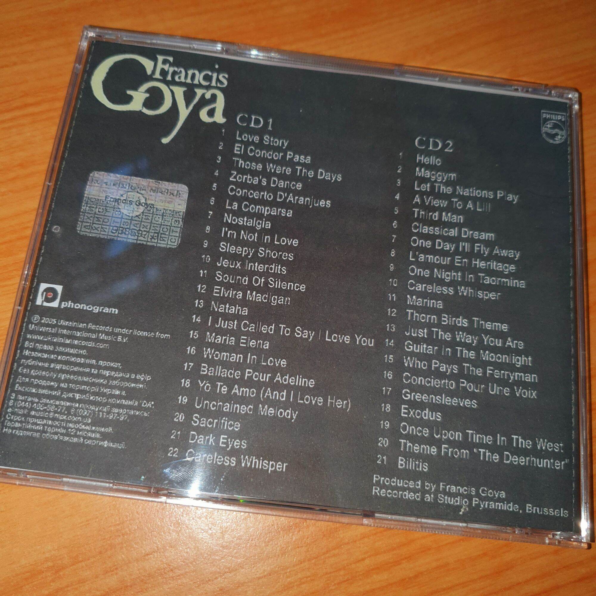 [MDCD] Bộ 2 Đĩa CD hòa tấu guitar Francis Goya