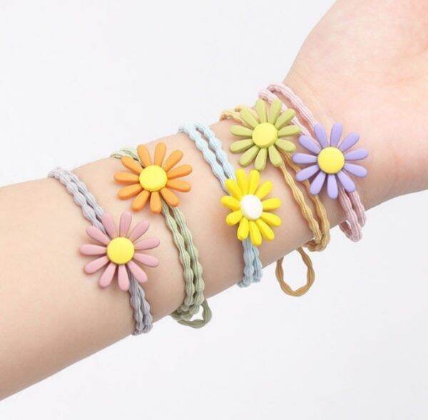 Combo 10 dây cột tóc daisy hoa cúc phong cách Hàn Quốc