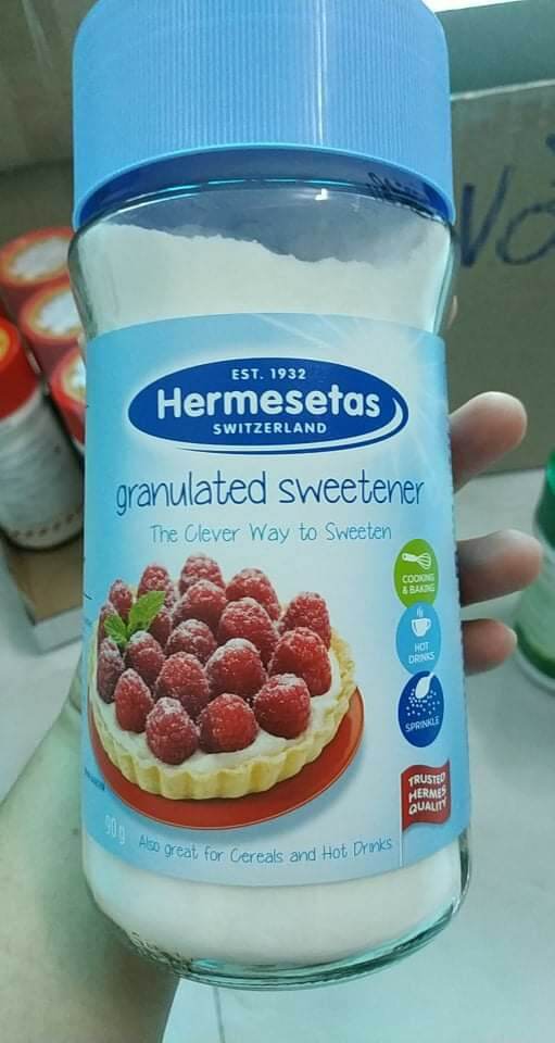 [MẪU MỚI] Đường ăn kiêng Hermesetas hủ thủy tinh 90g