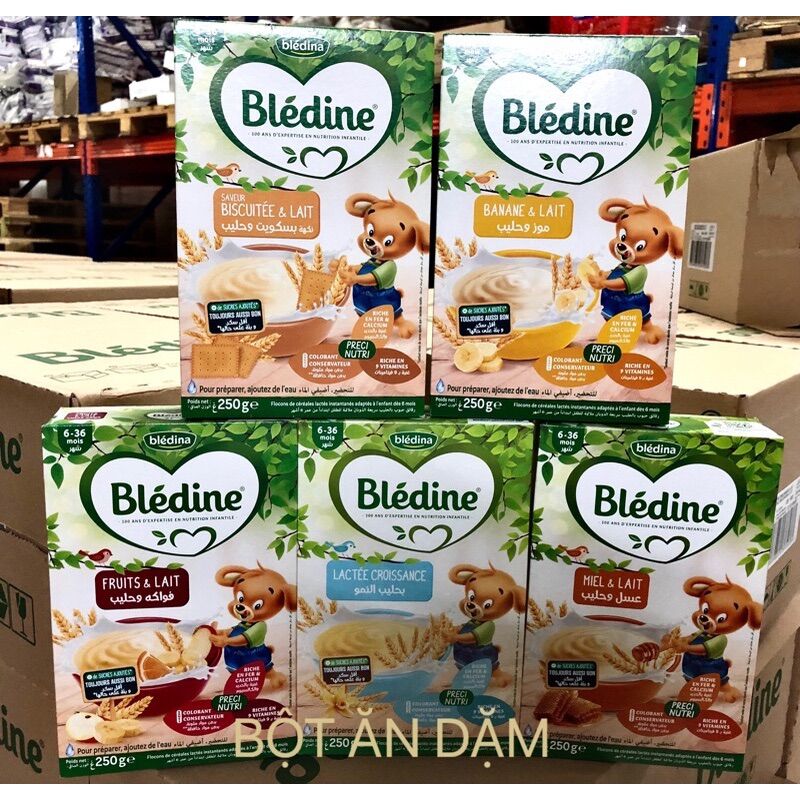 Bột ăn dặm bledina Pháp đủ vị cho bé ăn dặm