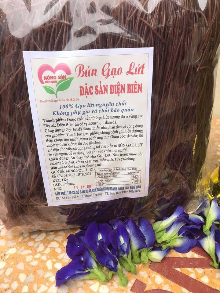 Gói 500g Bún gạo Lứt khô Điện Biên