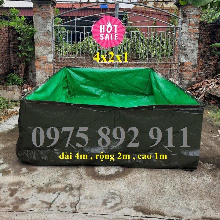 bề bạt nuôi ốc ếch cá 8m2 4x2x1