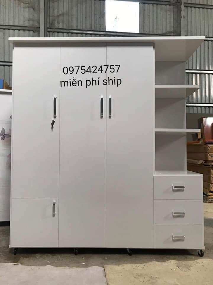 Tủ nhựa đài loan 3 cánh 1 kệ freeship