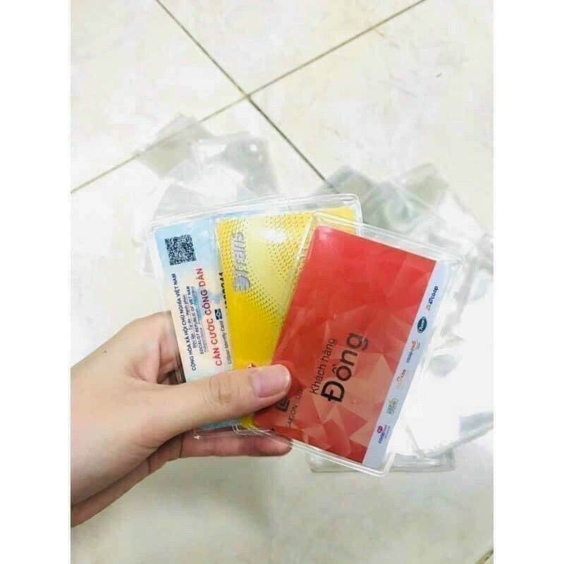 SET 8 CÁI BỌC THẺ CCCD, ATM TRONG SUỐT (Nhựa Dẻo)