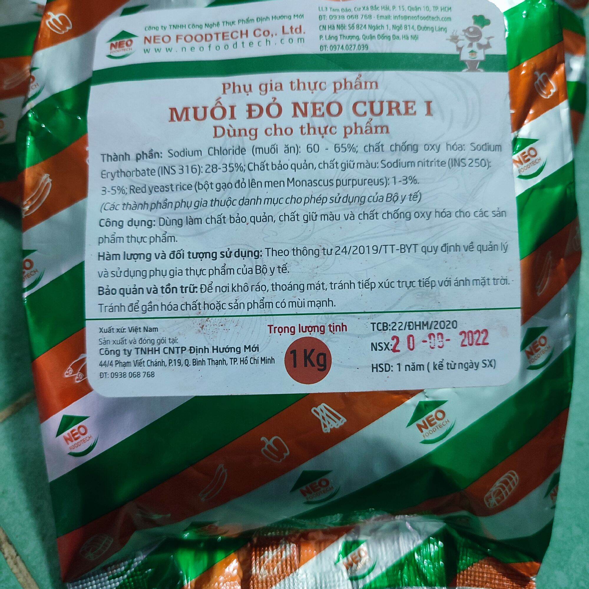 Muối đỏ làm lạp xưởng,pate trà vinh