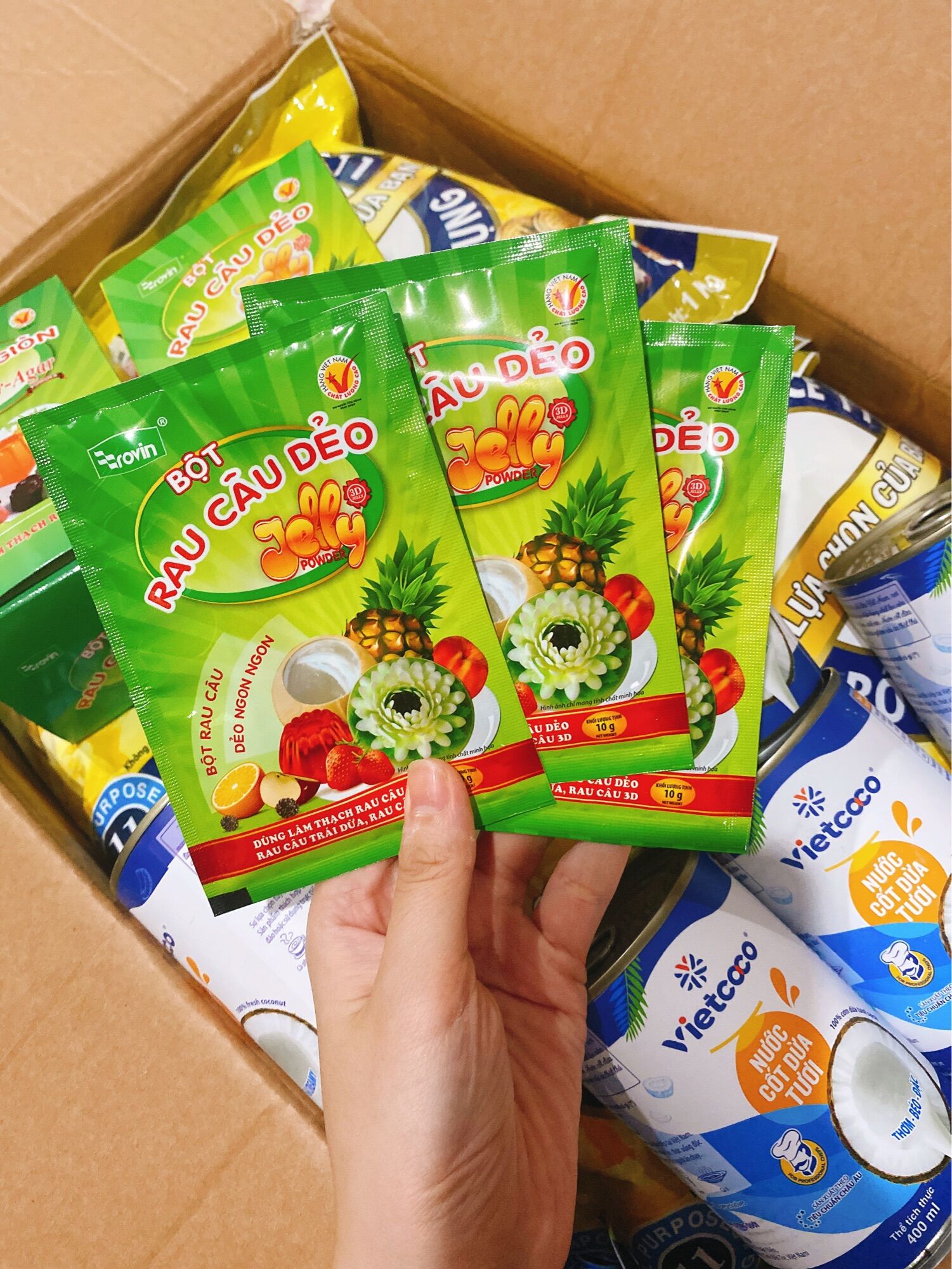 Bột rau câu dẻo jelly hoàng yến 1 gói 10gr