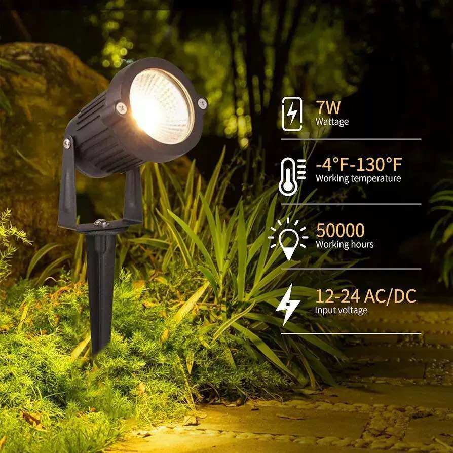 Đèn LED Cắm Cỏ 5W 10W COB Ngoài Trời IP65 Rọi Cây Rọi Tường Sân Vườn Chống Nước 3000K 6500K