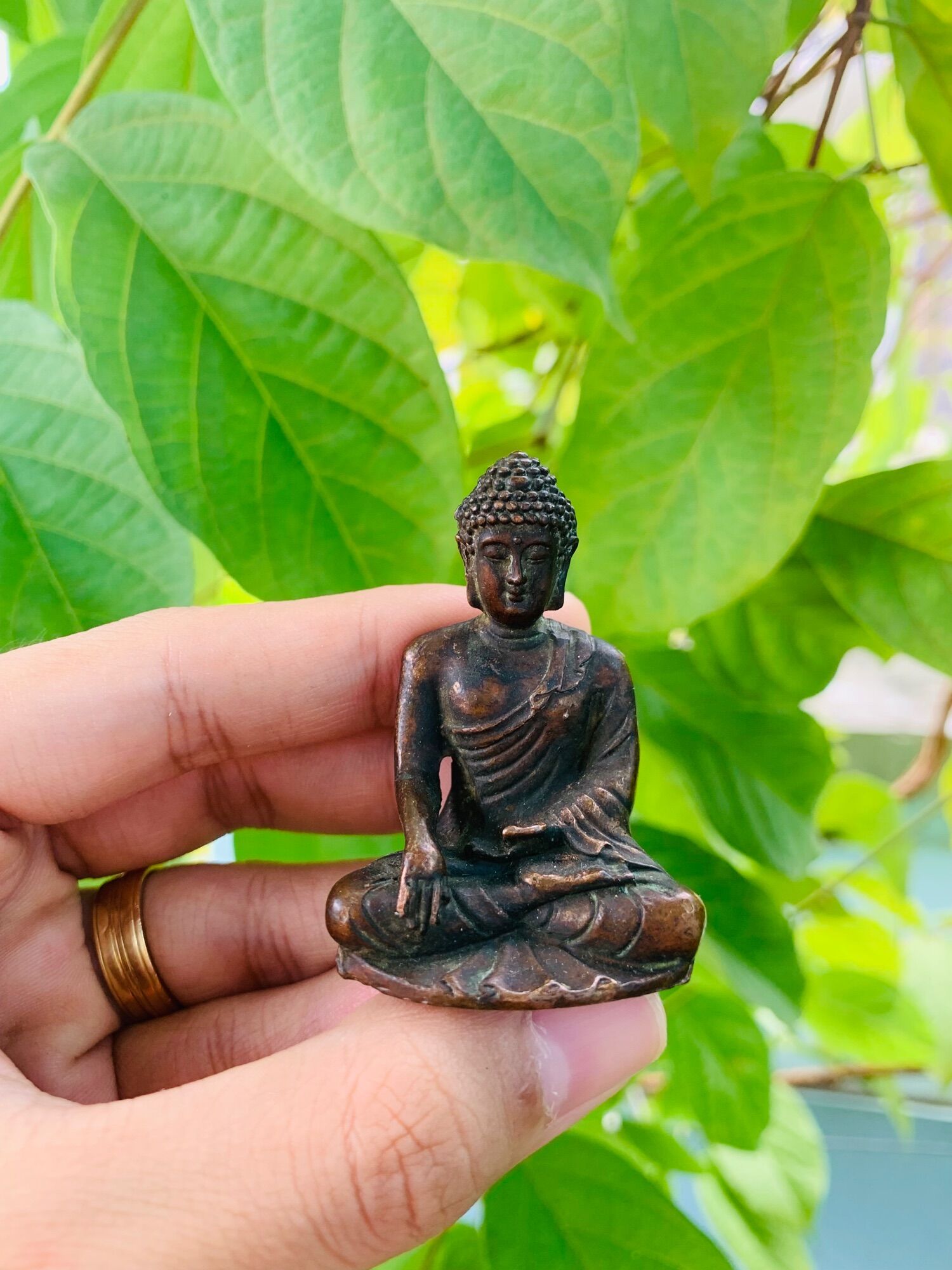 Tượng đồng đỏ giả cổ phật thích ca mâu ni