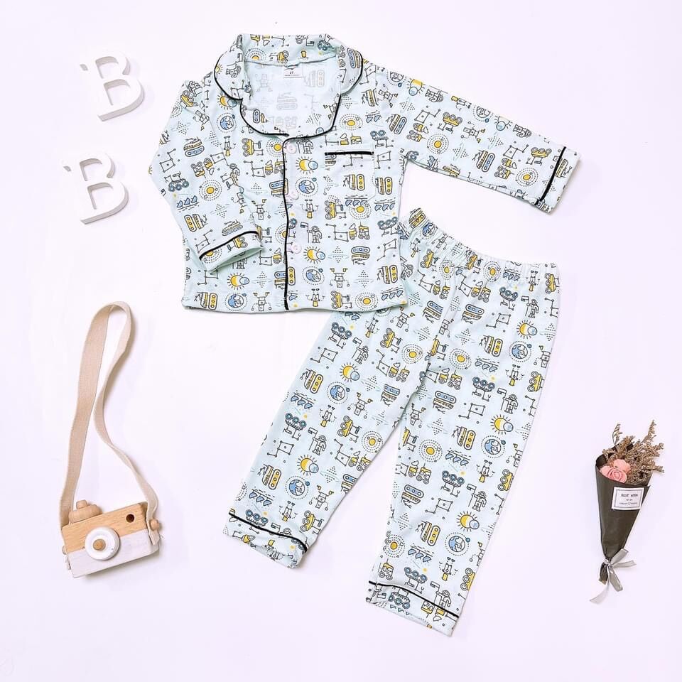 Đồ bộ Pyjama tay dài bé trai bé gái