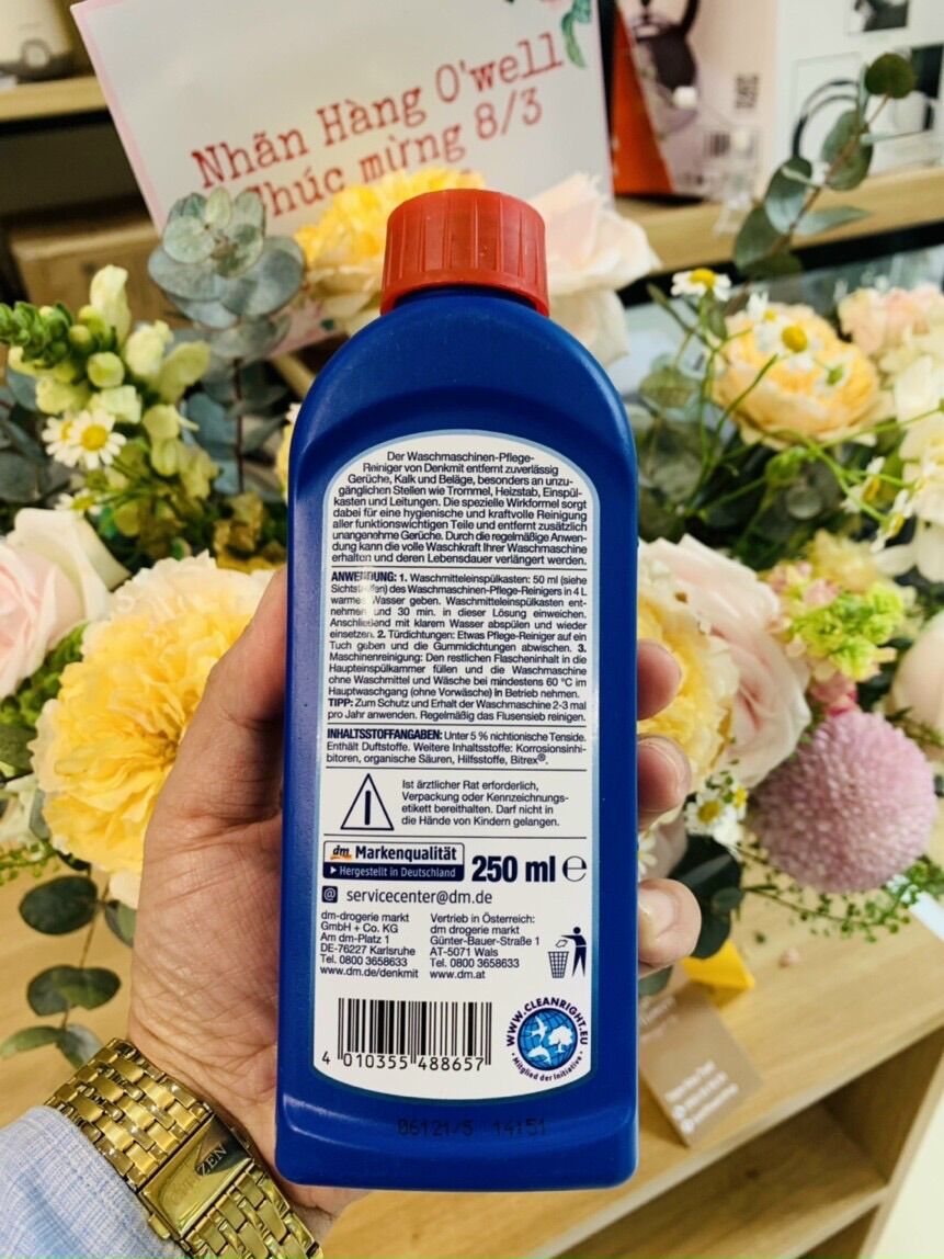Dung dịch vệ sinh lồng máy giặt Denkmit 3 in 1 - Đức