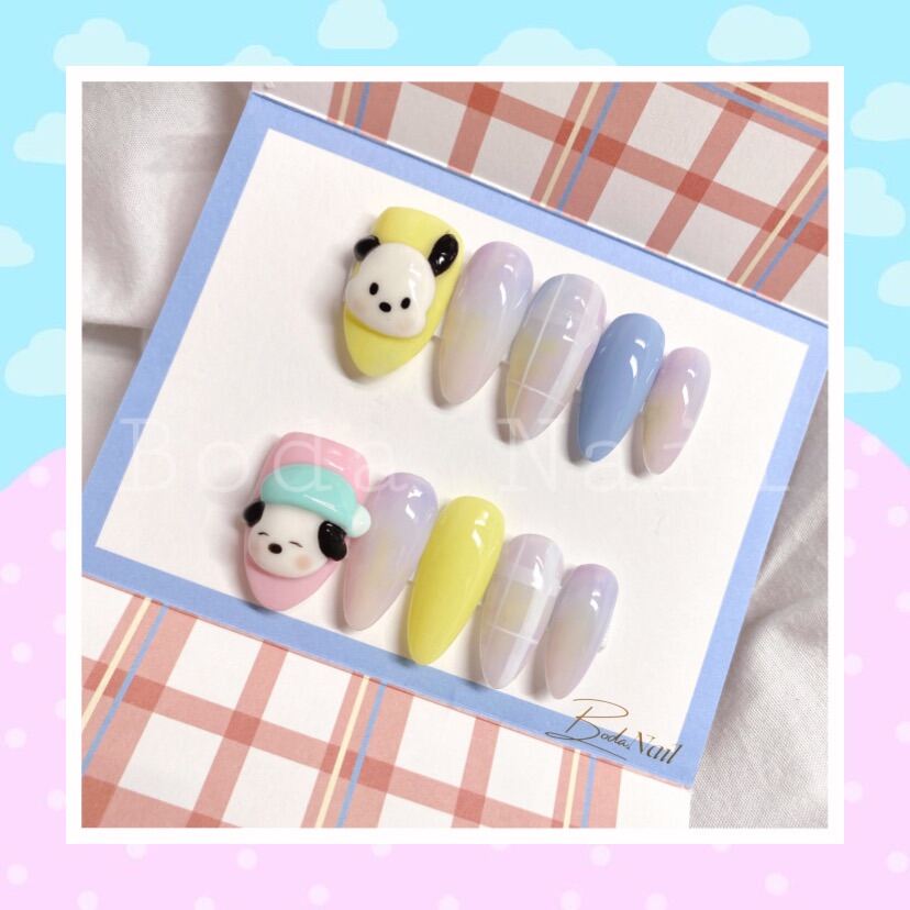 Nailbox M&Oacuteng &Uacutep M&Oacuteng Giả Thiết Kế Pochacco K&Egravem Keo D&Aacuten V&Agrave Dũa