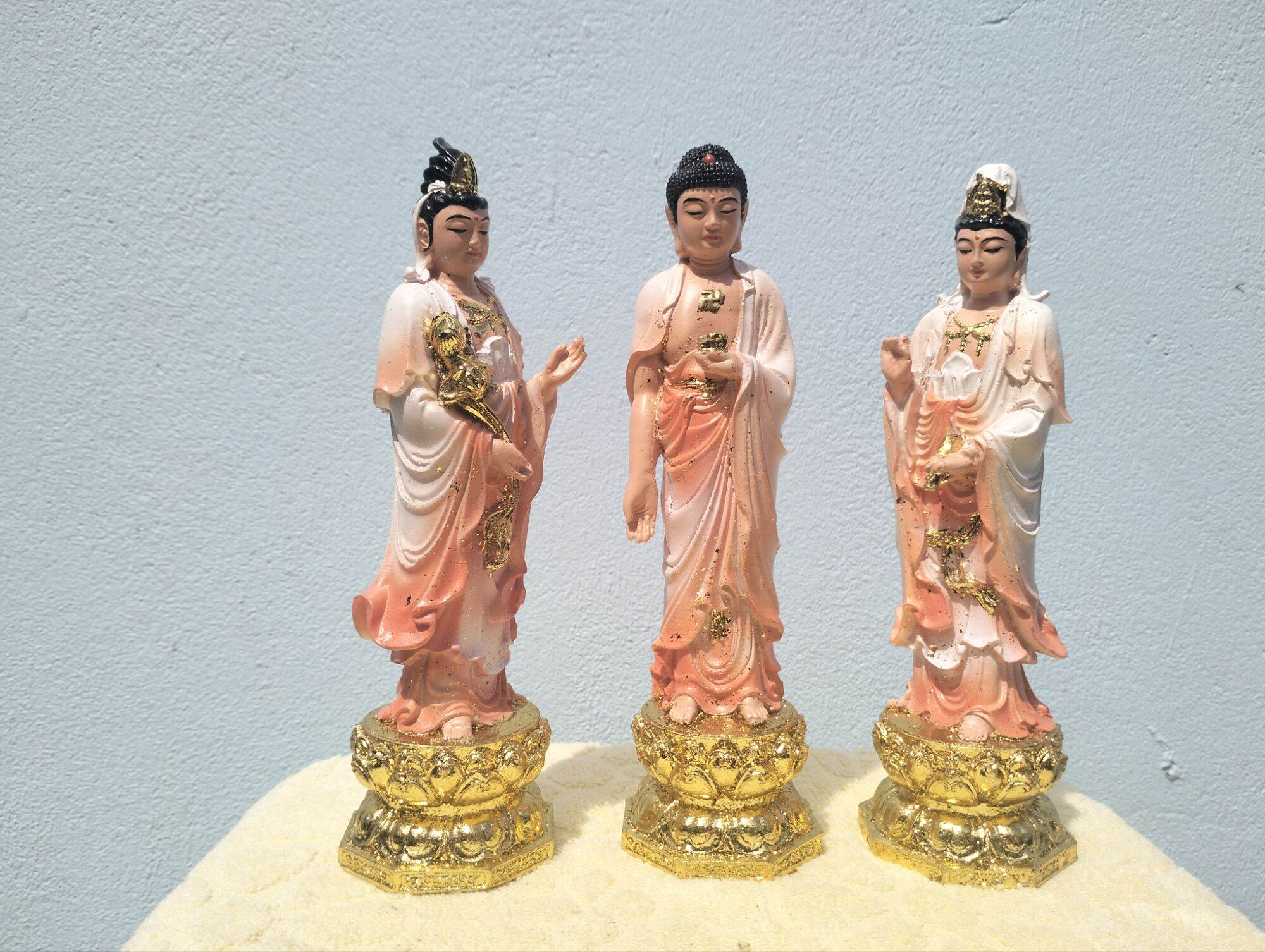 Bộ tượng tây phương tam thánh cao 20cm
