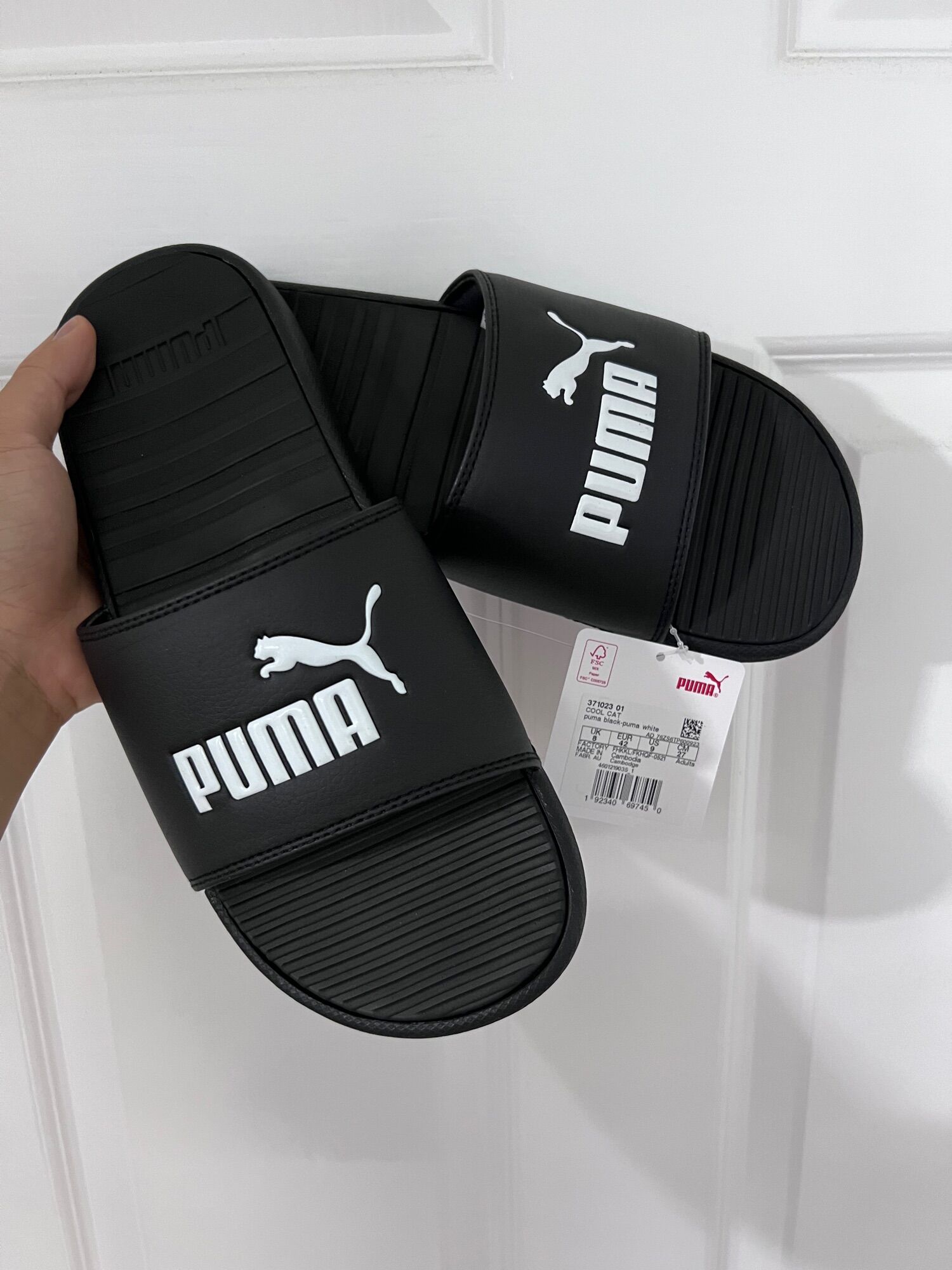 [371023 01] Dép Puma Cool Cat Black/White